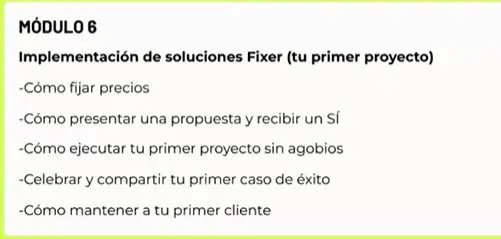 Modulo 6 de IA Fixer programa Despierta